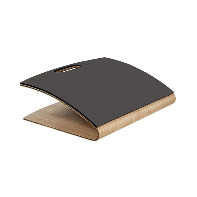 Repose Pied en Bois Naturel - Noir
